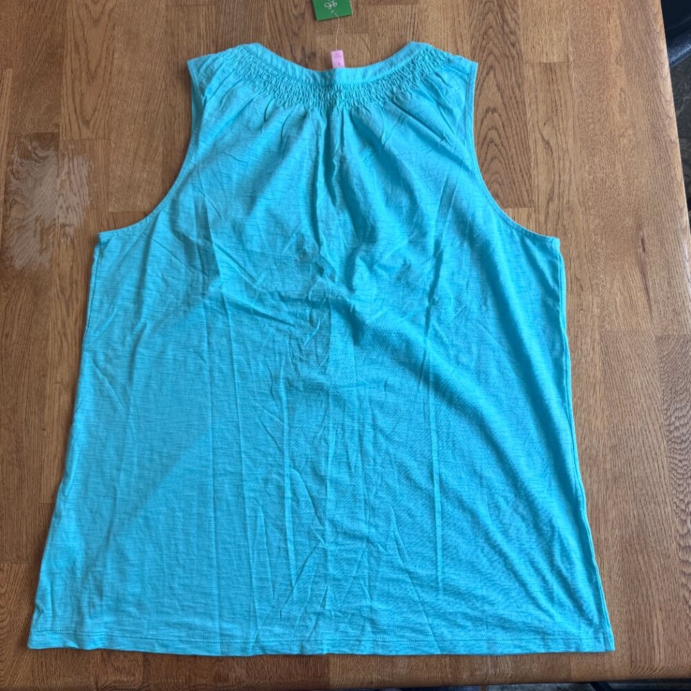 Lilly Pulitzer Essie Tank Top Shorely Blue Size XL NWT - Picture 5 of 10